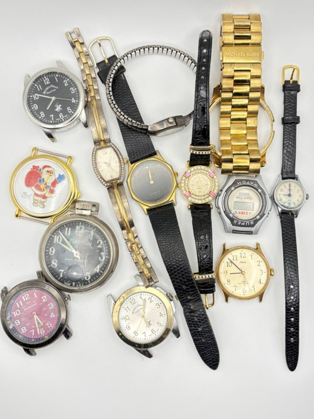 Vintage Modern Watch Lot 13pc Timex Michael Kors Westclox Repair Craft Parts
